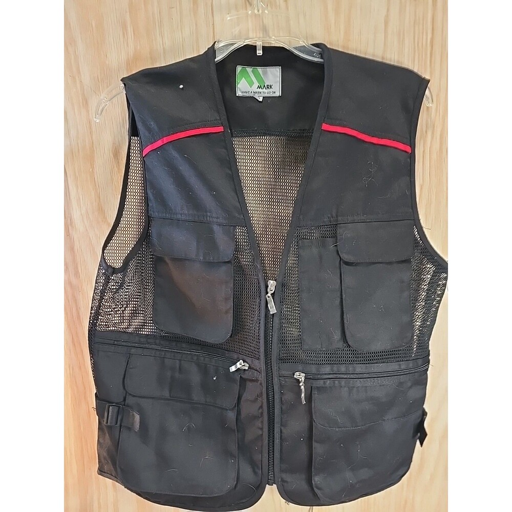 Outdoor Mesh Fishing Vest Black Multi Pocket Fly Fish Lightweight